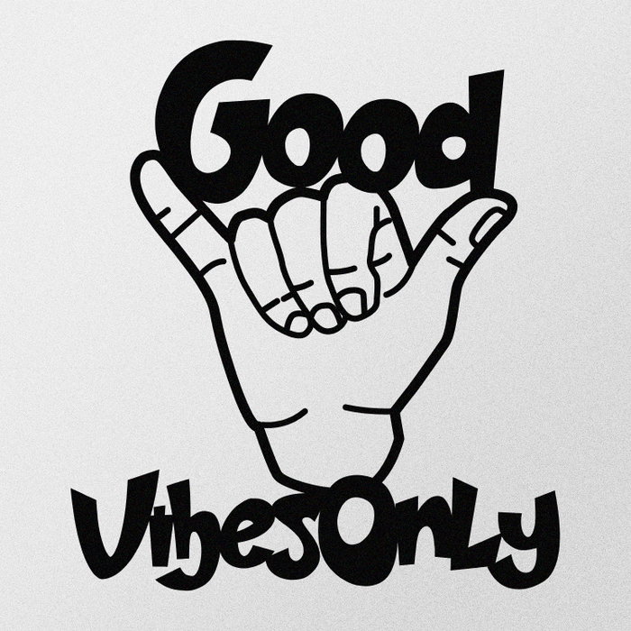 Wallity Good Vibes Only Escultura de Pared de Metal Negra